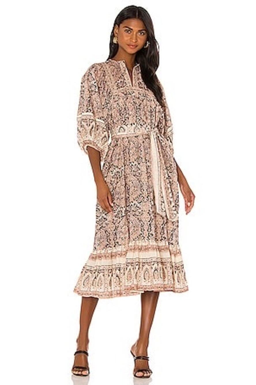Cleobella magdalena midi dress small rishi border